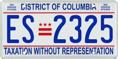 DC license plate ES2325