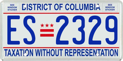 DC license plate ES2329