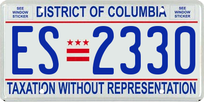 DC license plate ES2330