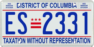 DC license plate ES2331