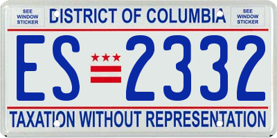 DC license plate ES2332