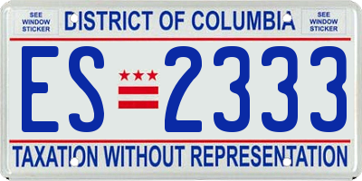 DC license plate ES2333