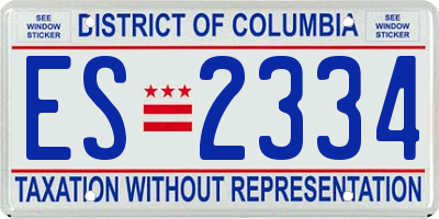 DC license plate ES2334