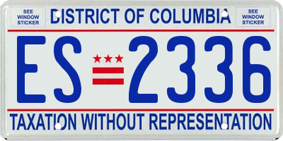 DC license plate ES2336