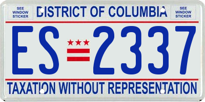 DC license plate ES2337