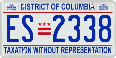 DC license plate ES2338