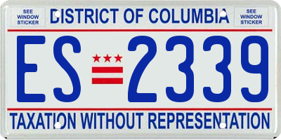 DC license plate ES2339