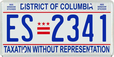 DC license plate ES2341