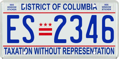 DC license plate ES2346
