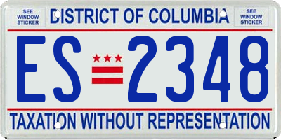 DC license plate ES2348