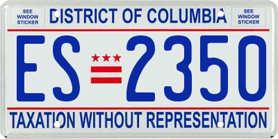 DC license plate ES2350