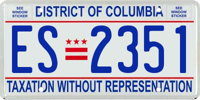 DC license plate ES2351