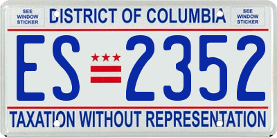 DC license plate ES2352