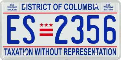 DC license plate ES2356