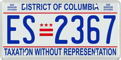 DC license plate ES2367