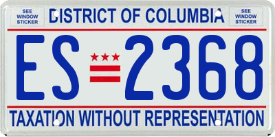 DC license plate ES2368