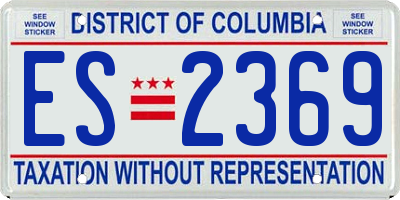 DC license plate ES2369