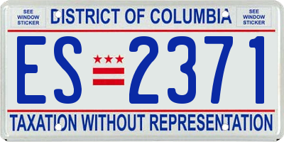 DC license plate ES2371
