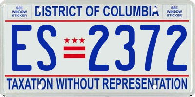 DC license plate ES2372