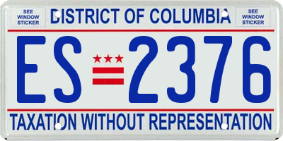 DC license plate ES2376