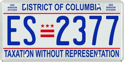 DC license plate ES2377