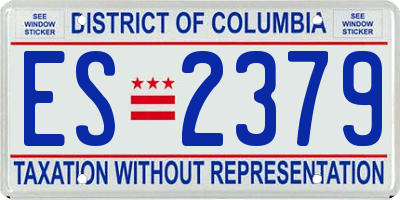 DC license plate ES2379