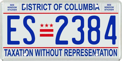 DC license plate ES2384