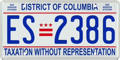 DC license plate ES2386