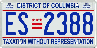 DC license plate ES2388