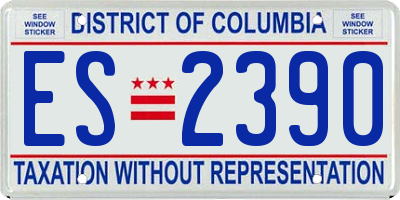 DC license plate ES2390