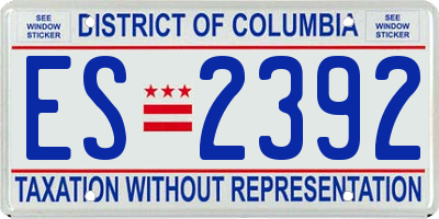 DC license plate ES2392