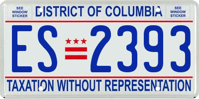 DC license plate ES2393