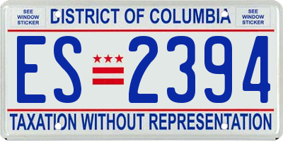 DC license plate ES2394