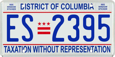 DC license plate ES2395