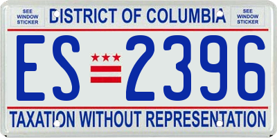 DC license plate ES2396