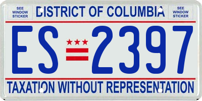 DC license plate ES2397