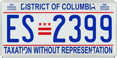 DC license plate ES2399