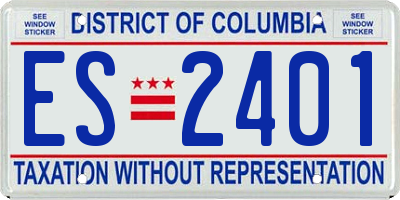 DC license plate ES2401