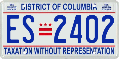 DC license plate ES2402