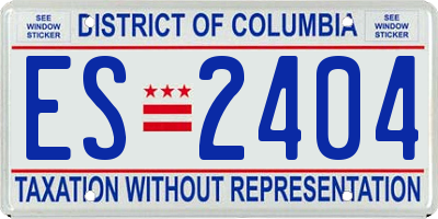 DC license plate ES2404