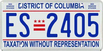 DC license plate ES2405