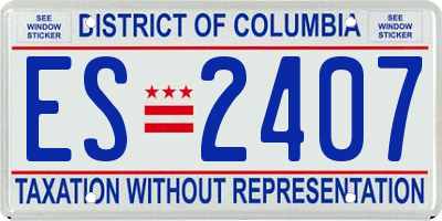 DC license plate ES2407