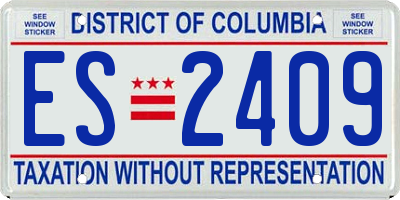 DC license plate ES2409