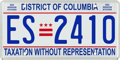 DC license plate ES2410