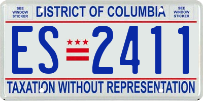 DC license plate ES2411