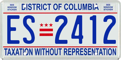 DC license plate ES2412