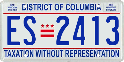 DC license plate ES2413