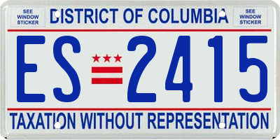 DC license plate ES2415