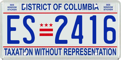 DC license plate ES2416