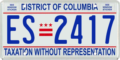 DC license plate ES2417